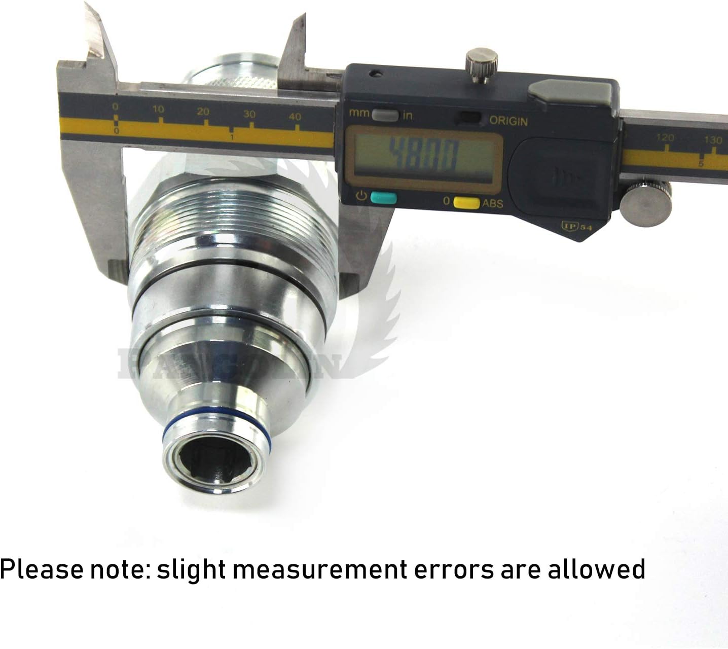 AT406475 7246802 Hydraulic Female Flat Face Quick Connect Coupler 48mm Thread Diameter Hydraulic Coupler for Bobcat John Deere Skid Steer Loader 318E 319E 320E 323E 326E 328E 329E 332E Spare Parts Pack of 2