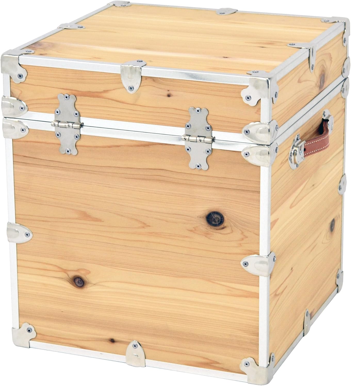 Rhino Trunk & Case Western Red Knotty Cedar Cube Trunk For Foot Locker Style & End of Bed Storage 18x18x20