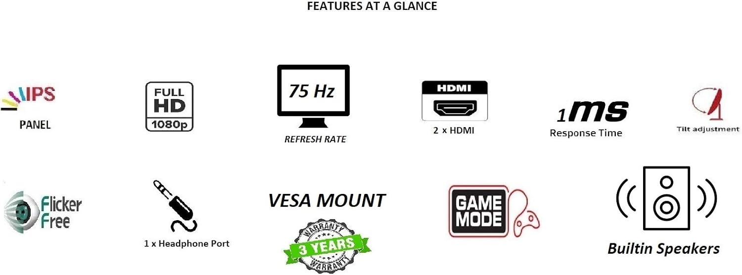 BenQ ZOWIE RL2755 27 inch 1080p Gaming Monitor | 1ms 75Hz | Black Equalizer & Color Vibrance for Competitive Edge