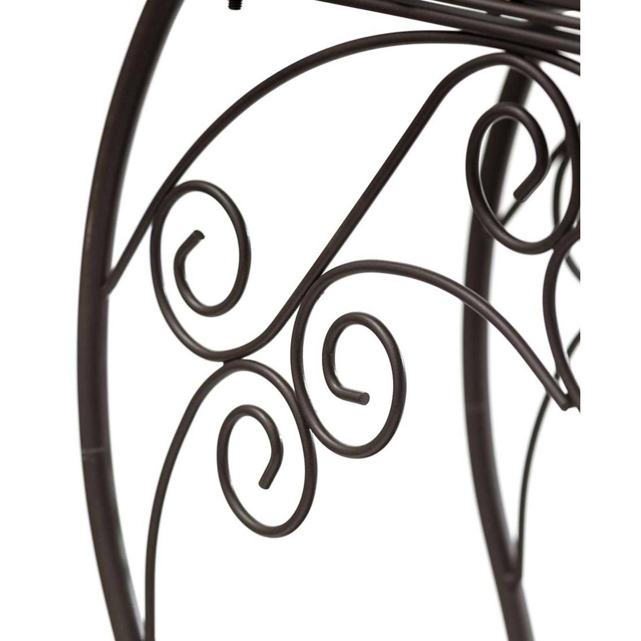 Plow u0026 Hearth Two-Shelf Cast Iron Plant Stand with Birds