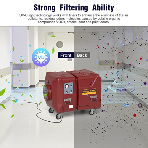 Abestorm 2000 CFM Air Scrubber 3 Filtration Negative Air Machine HEPA Air Scrubbers Heavy Duty Air Cleaner for Commercial, Industrial, Damage Restoration