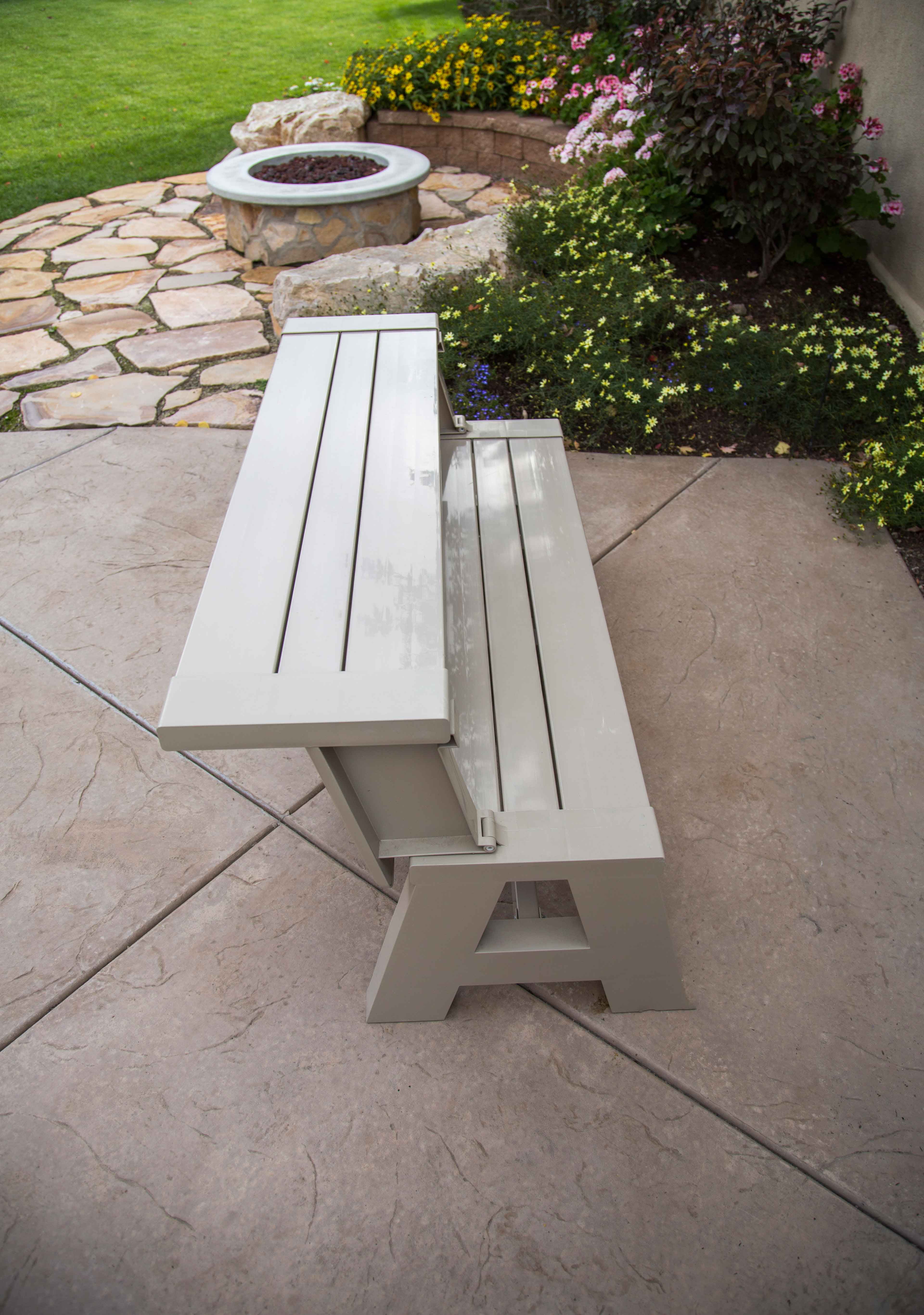 Convert a Bench Folding Picnic Table Bench, Tan