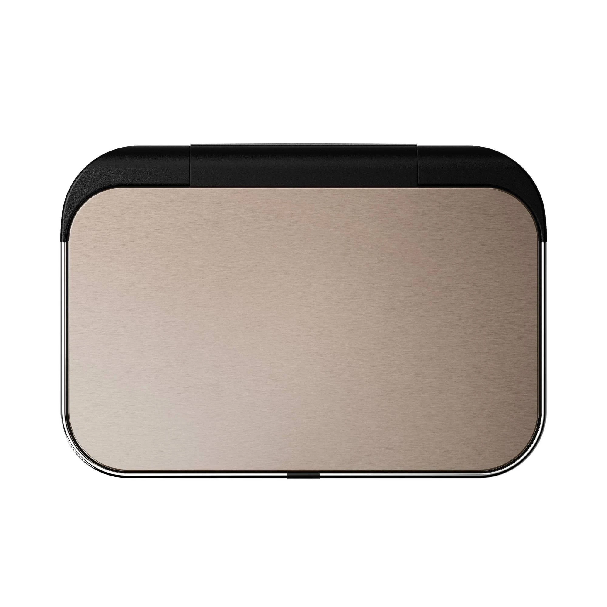 simplehuman 58-Liter Rectangular Voice/Motion Sensor Trash Can in Rose Gold Stainless Steel