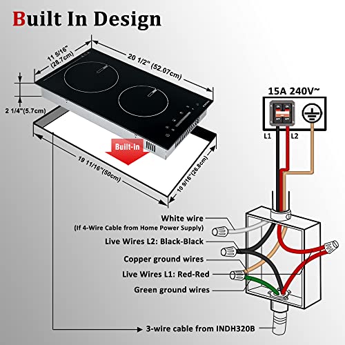 Induction Cooktop, ECOTOUCH Induction Cooktop Stove Top Induction…