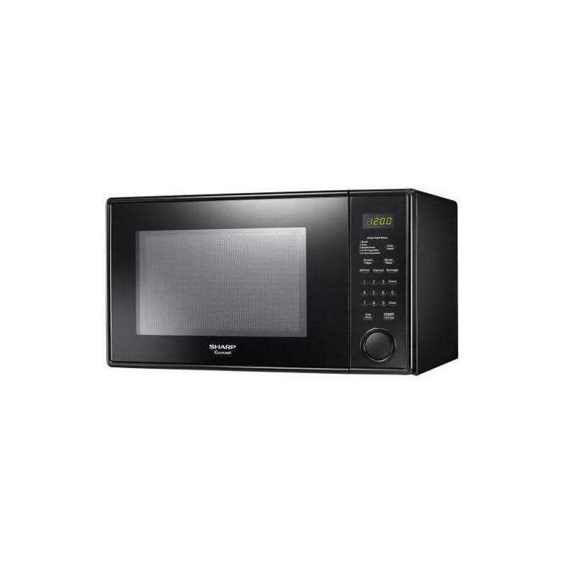 Sharp - 1.1 Cu. ft. Mid-Size Microwave - Black
