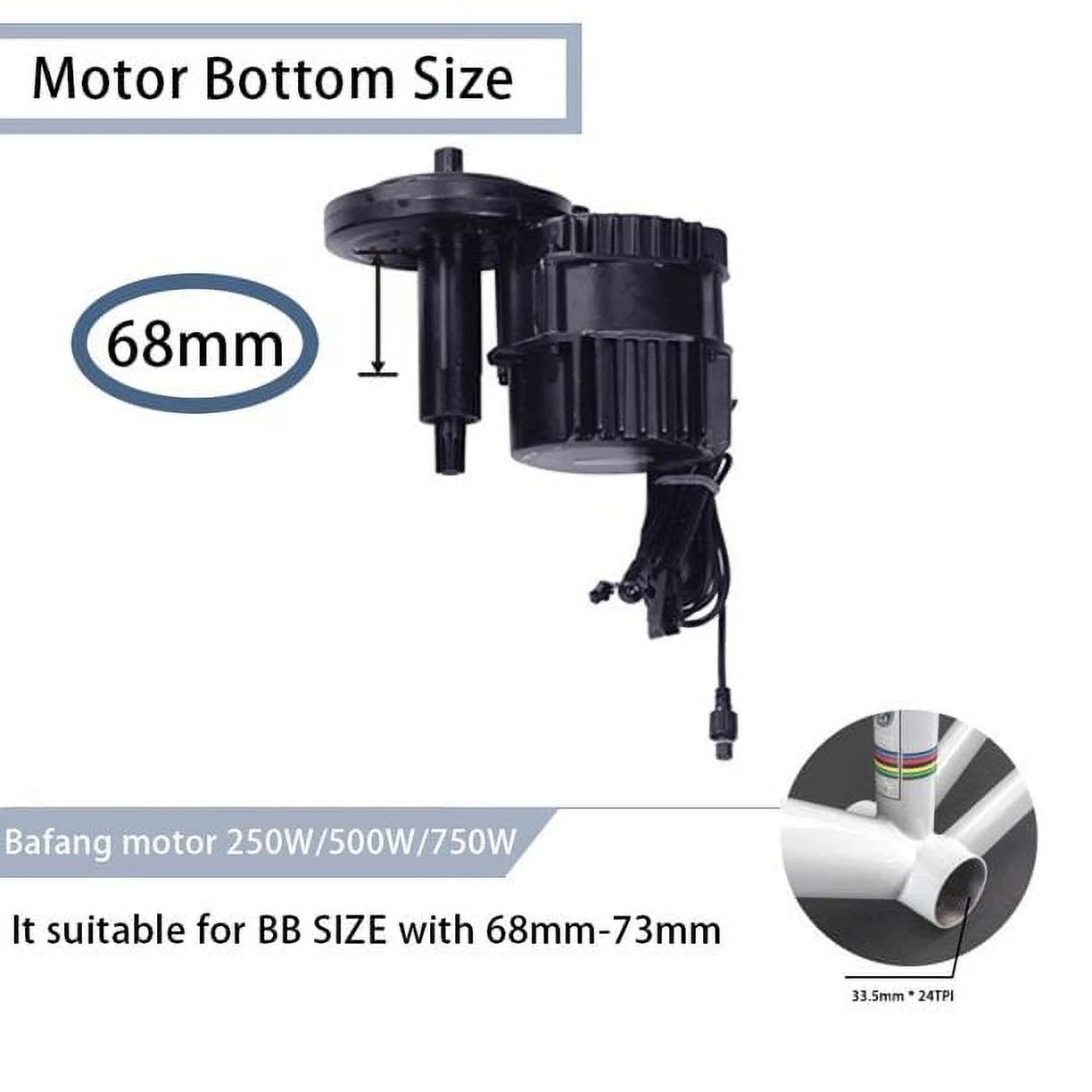 Bafang BBS02B Mid Drive Motor Kit 750W Electric Bicycle Conversion Kits with 850C for Mountain Bike with No Battery