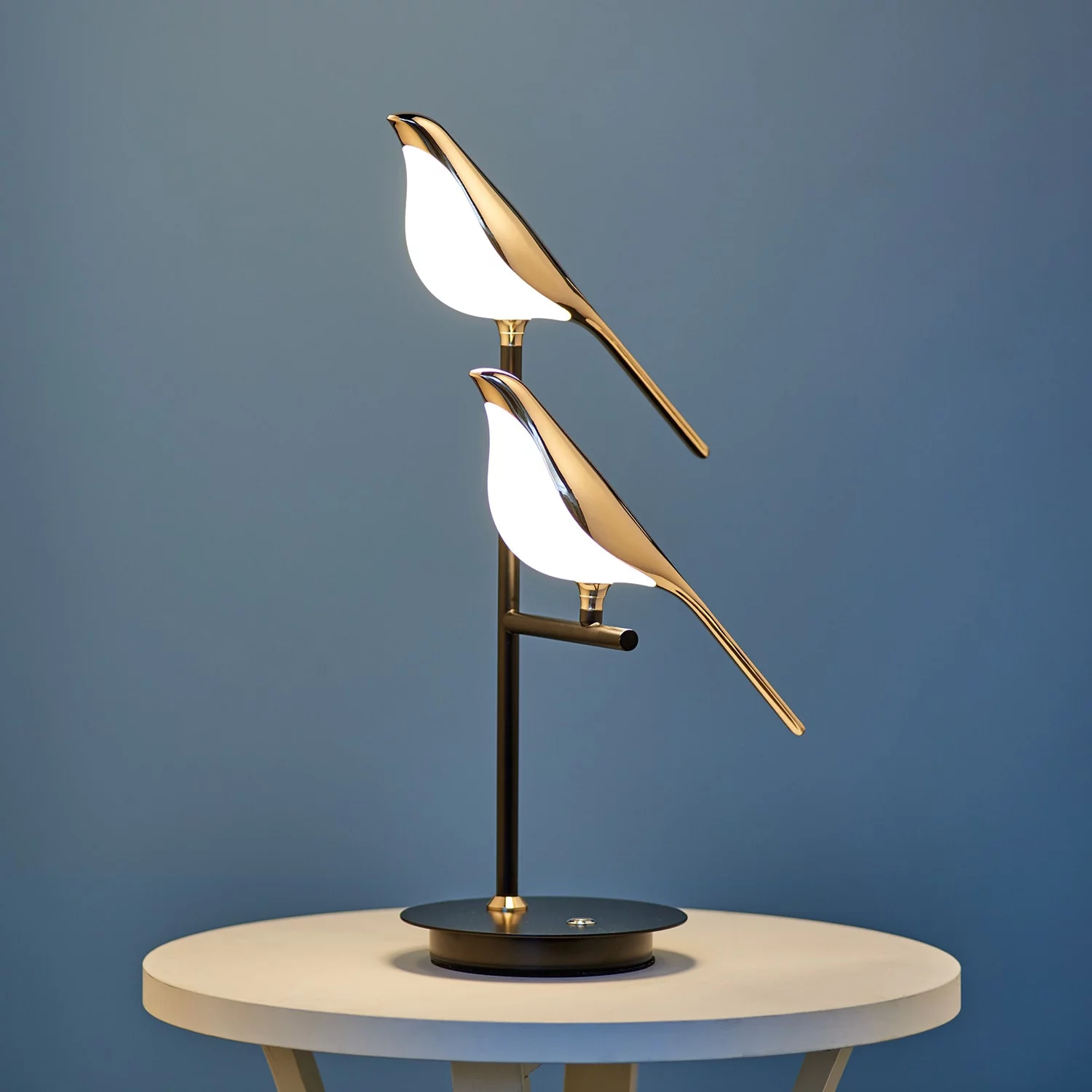 Art & Artifact Gold Bird Lamp, Art Deco Table Lamp, Modern Design Bedside Lamp