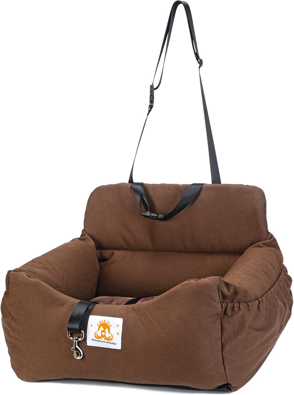 Dog Car Seat,Dog Car Seats for Small Dogs Travel Bed,Pet Booster Seat with Storage Pocket and Safety Leash,Detachable Washable Puppy Pet Car Seat for SUVs/Trucks Front Back