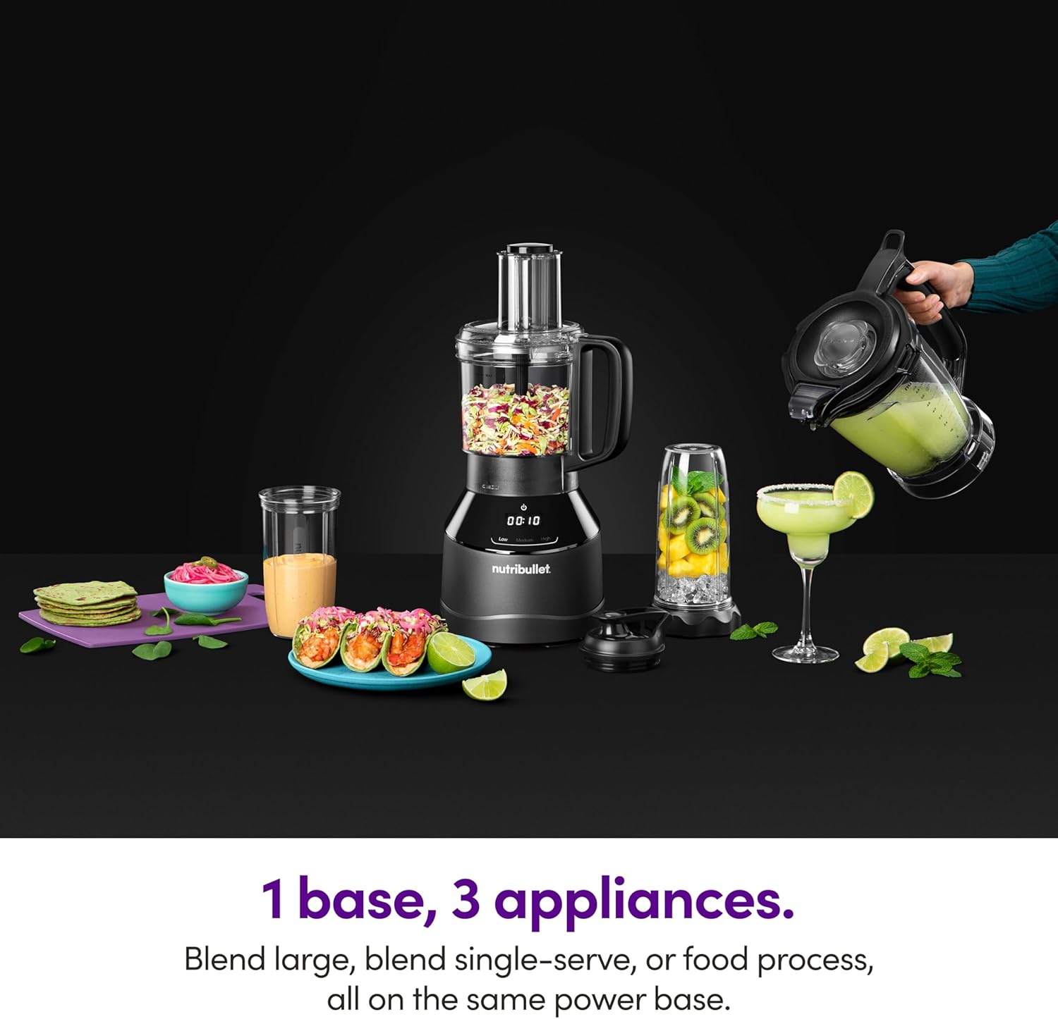 nutribullet Triple Prep System NBKS50100 Blender Combo NBF50500