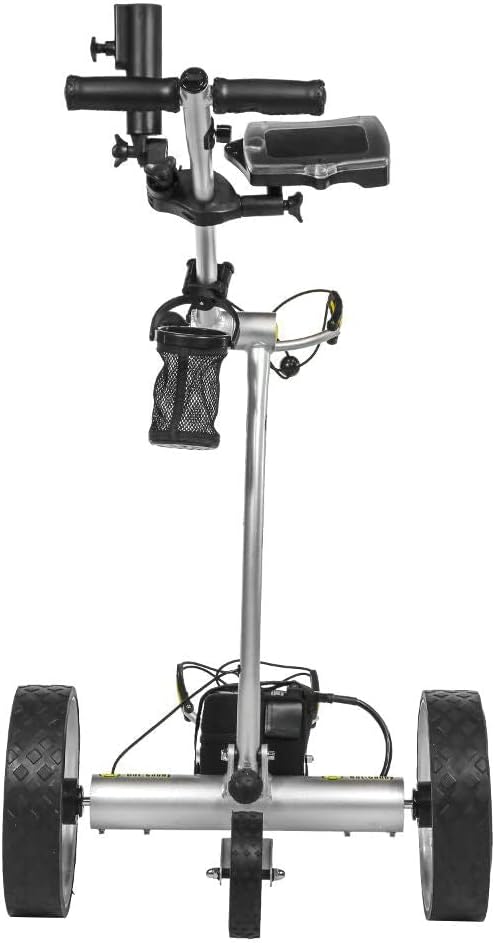 Bat-Caddy X4 Sport Electric Push Cart w/ Free Accessory Kit, 33Ah, Silver