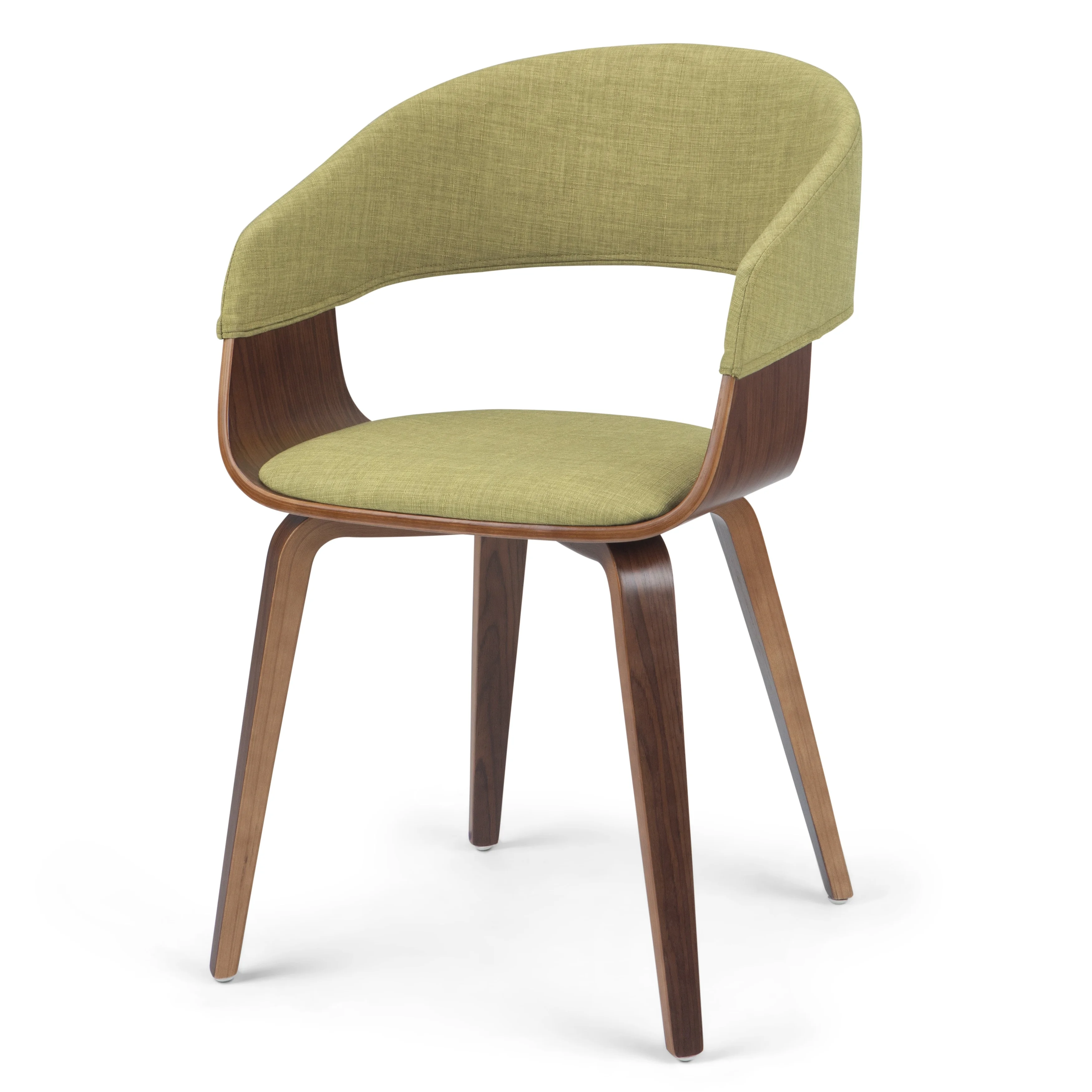 WyndenHall  Calinda Mid Century Modern Bentwood Dining Chair - 20.5"w x 21.7"d x 30.9"h Acid Green