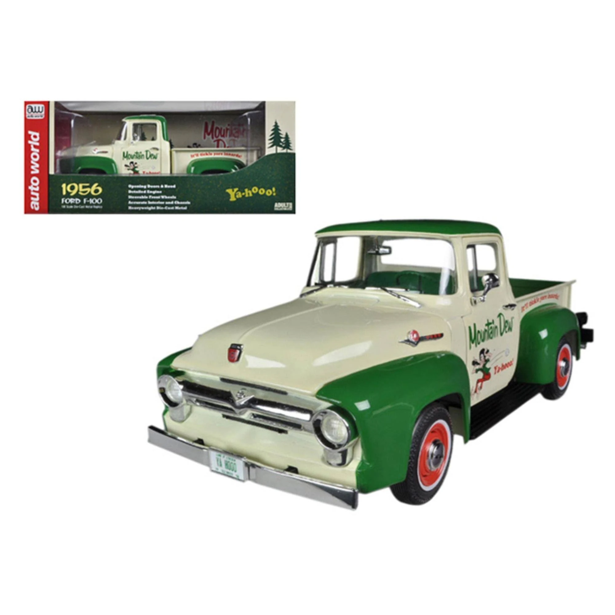 1956 Ford F-100 Pickup Truck Mountain Dew Limited to 1250pc 1/18 Diecast Model