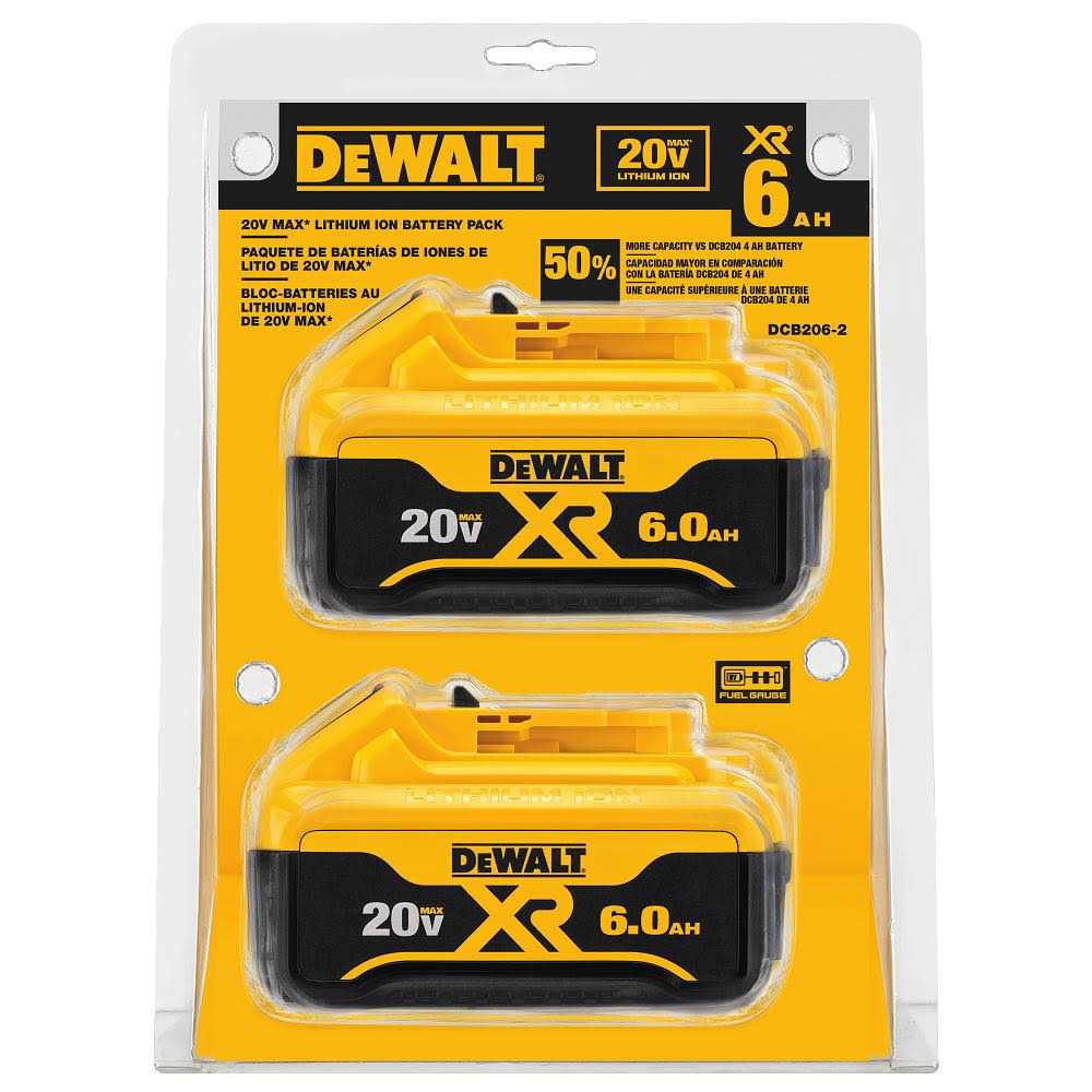 Dewalt DCB206-2 20V MAX XR Lithium Ion Battery - Shop Hardware Tools Online Store