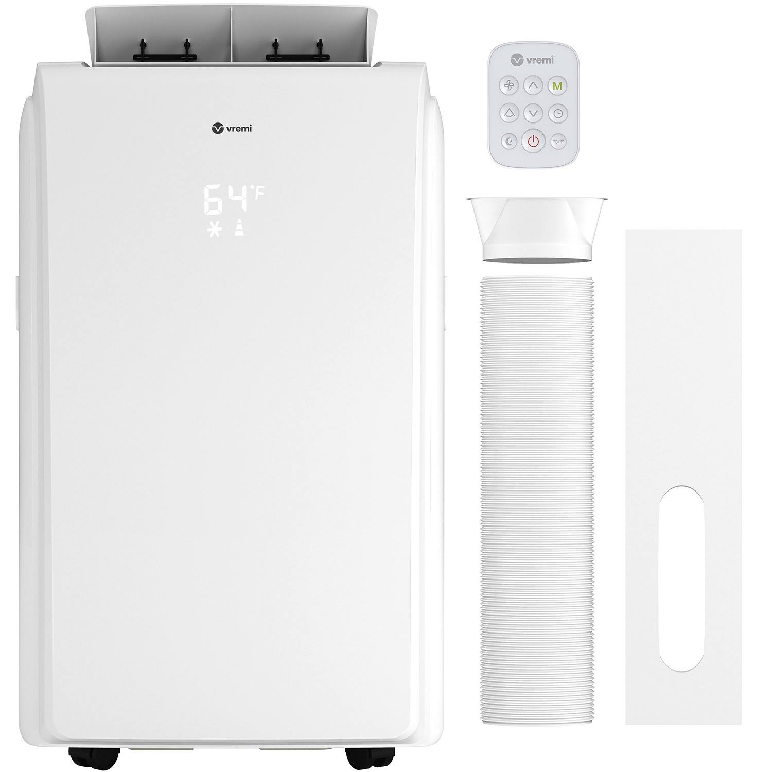 Vremi 12,000 BTU Portable Air Conditioner - Conveniently Cools Rooms 350 to 500 Square Feet - LED Display, Auto Shut-Off, Remote