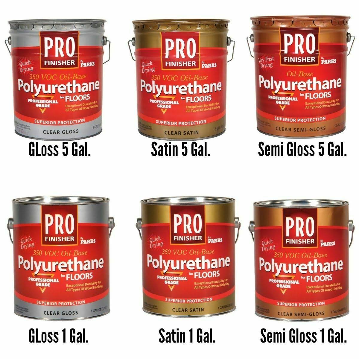 Rust-Oleum Parks Pro Finisher 5 gal. Clear Satin 350 VOC Oil-Based Polyurethane