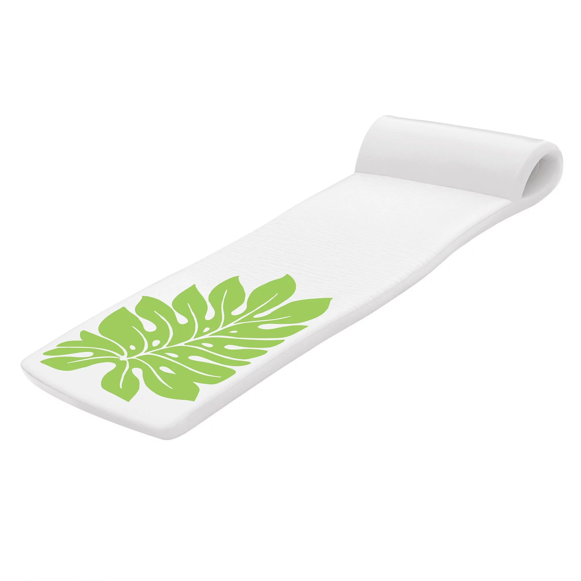 TRC Recreation Sunsation 1.75" Thick Foam Pool Lounge Float, Green Leaf