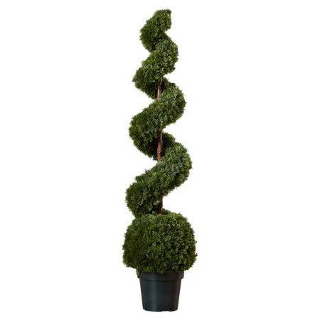Astoria Grand Cedar Spiral Tree with Ball in Green Pot