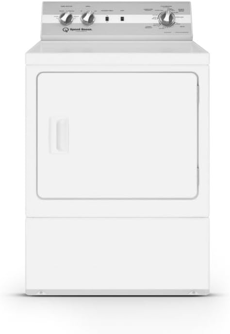 Speed Queen DC5003WE 27" Electric Dryer with 7 cu. ft. Capacity, Galvanized Cylinder, Reversible Door, 220 CFM Exhaust Fan, in White