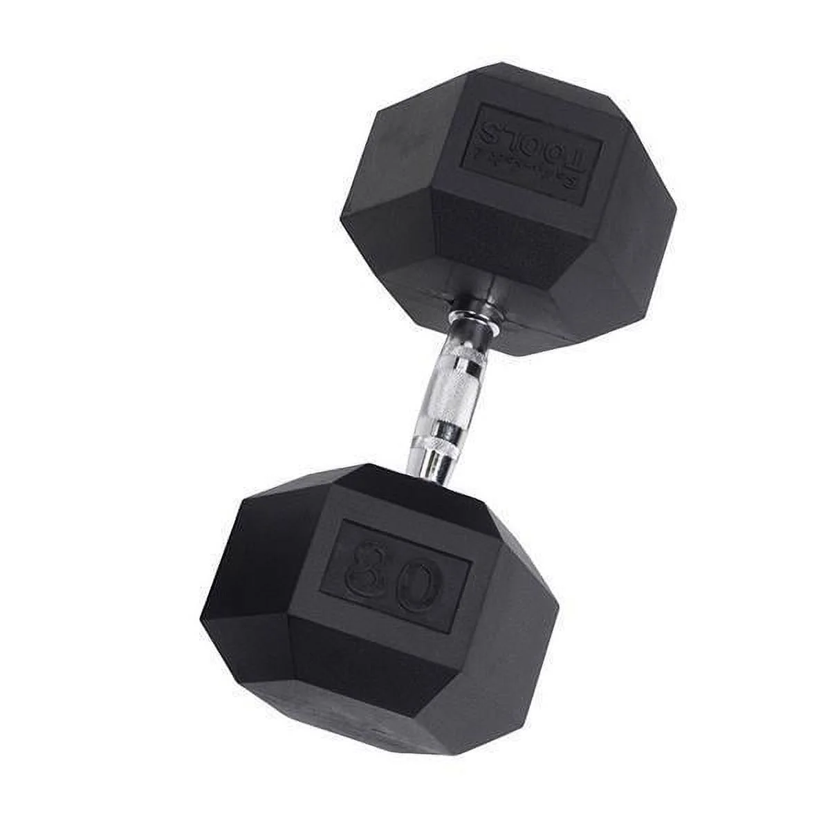 Rubber Coated Hex Dumbbells 55 lb.