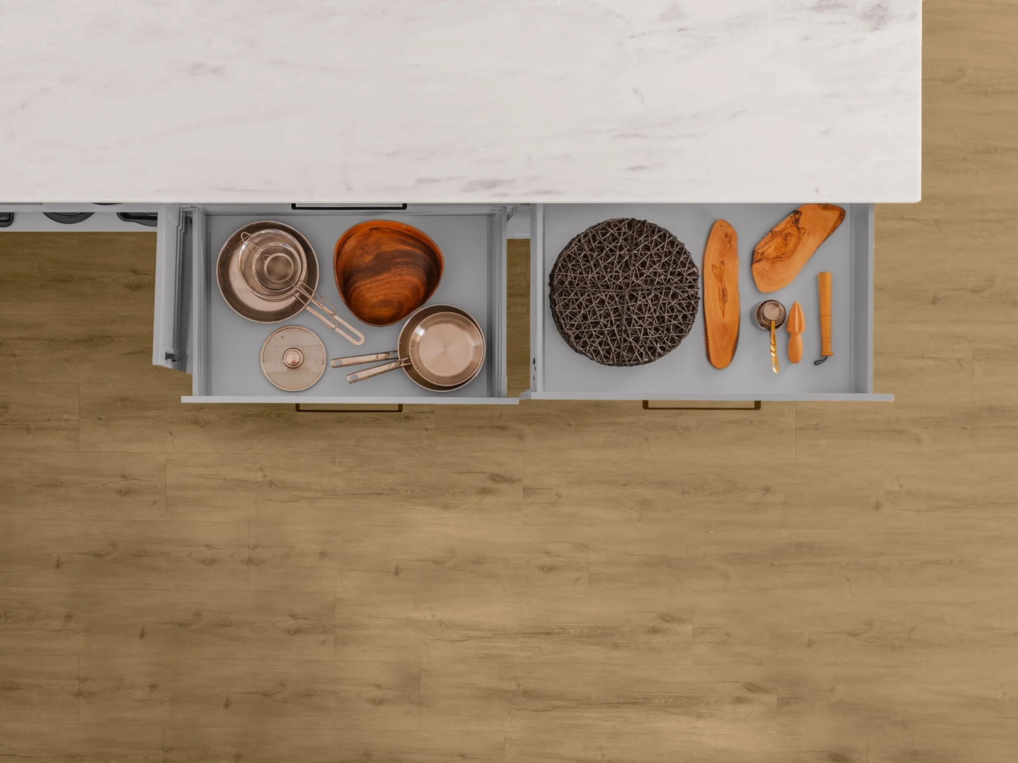 Stone Composite LVP Flooring 5MM-Natural Oak 300 Sq ft Room