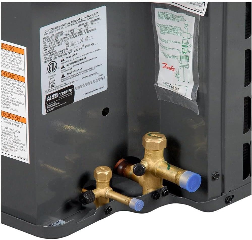 Goodman Classic Series 4 Ton 14.5 SEER2 Air Conditioning System (9-Speed Motor) - Free Thermostat Included - GSXB404810-AMST48DU14