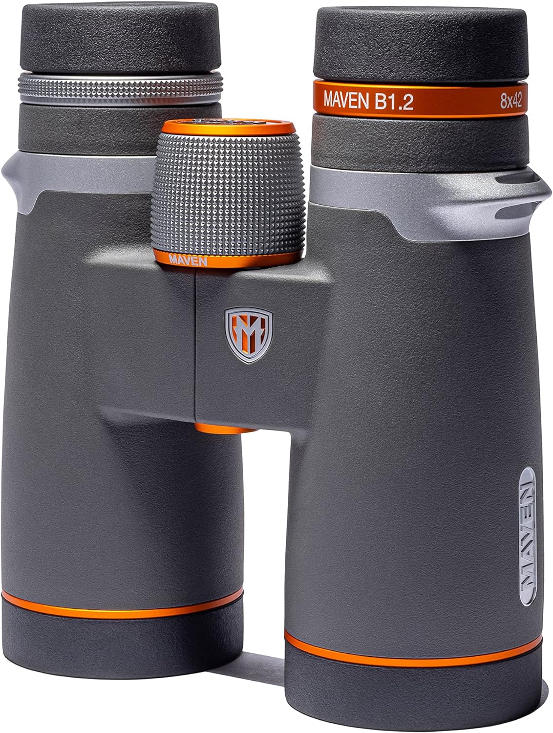 Maven B1.2 42mm ED Binoculars (10X42, Gray/Orange)