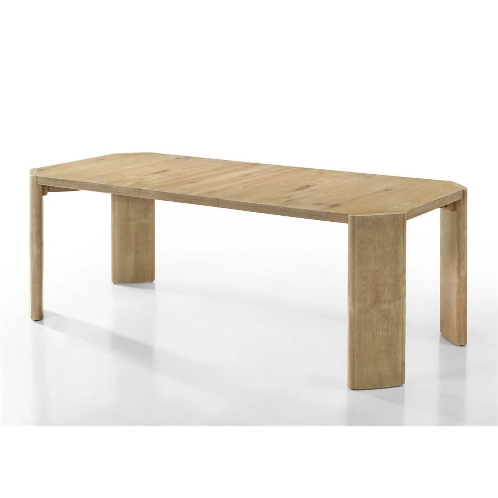 Magnus Oak Finish Wood 84" Extendable Rectangular Dining Table