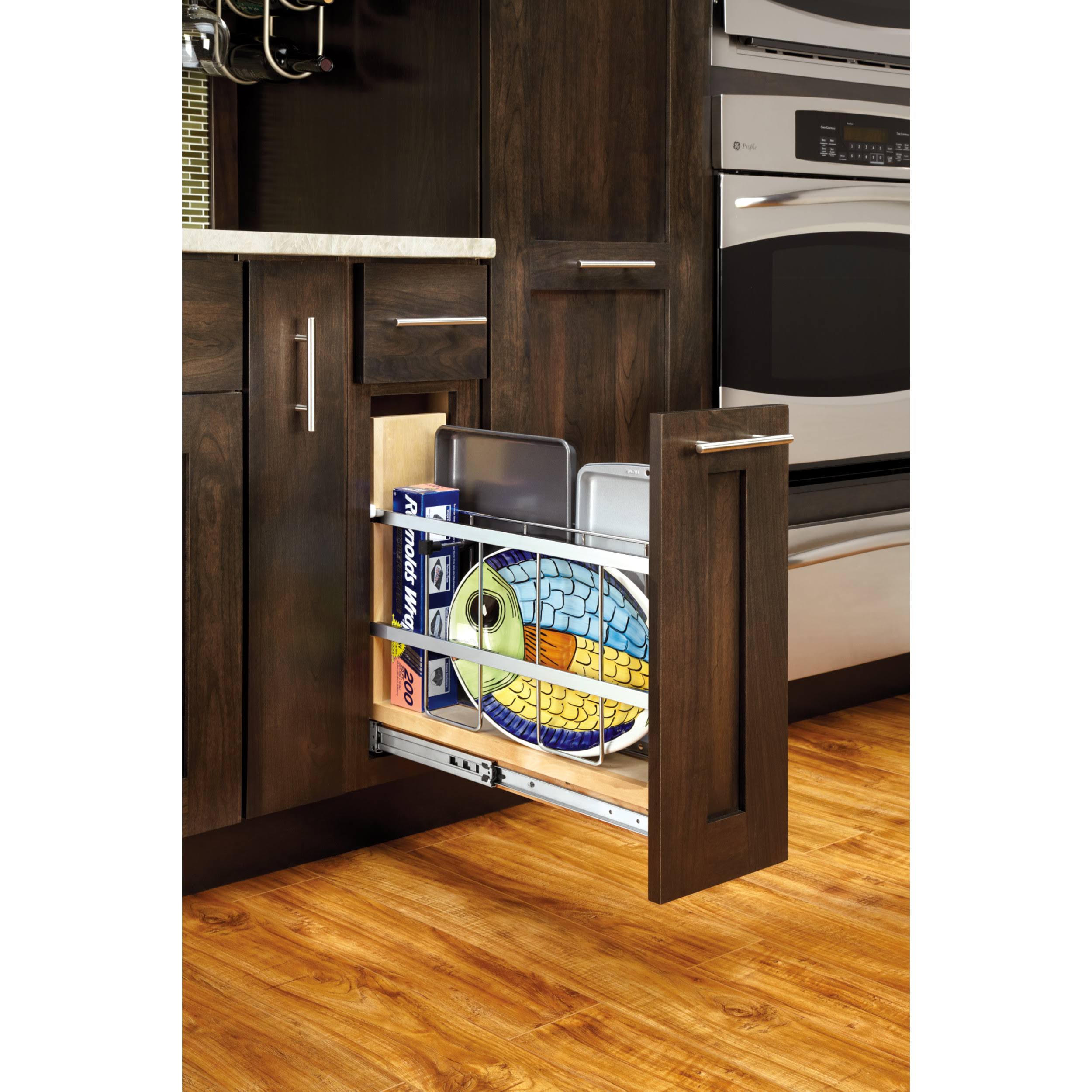 Rev-A-Shelf - 447-BCBBSC-8C - 8x22 Tray Divider, Foil u0026 Wrap Organizer Soft-Close