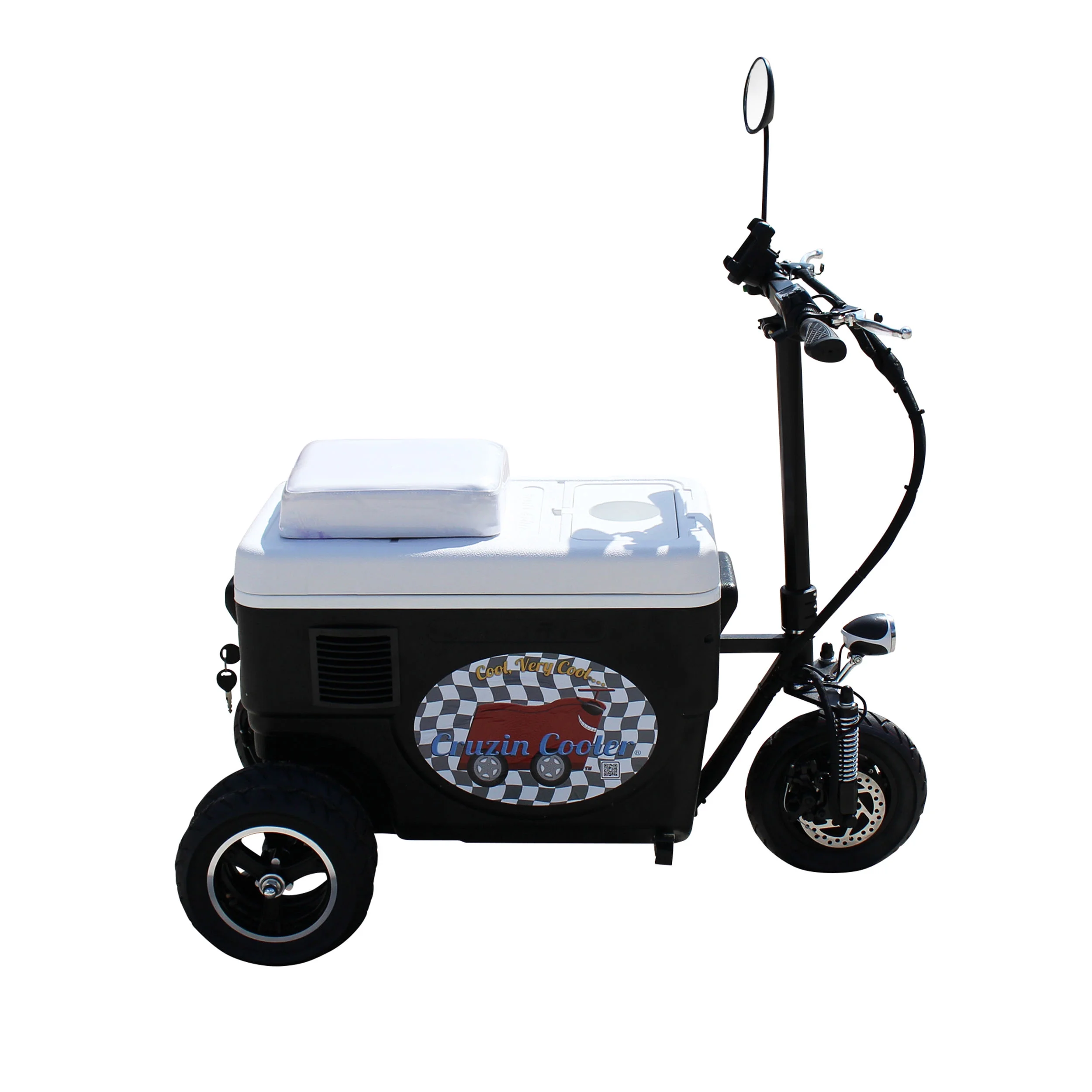 Cruzin Cooler CZ-HB SPORT-X DUALLY Motorized Ice Chest Scooter, 13 MPH Top Speed
