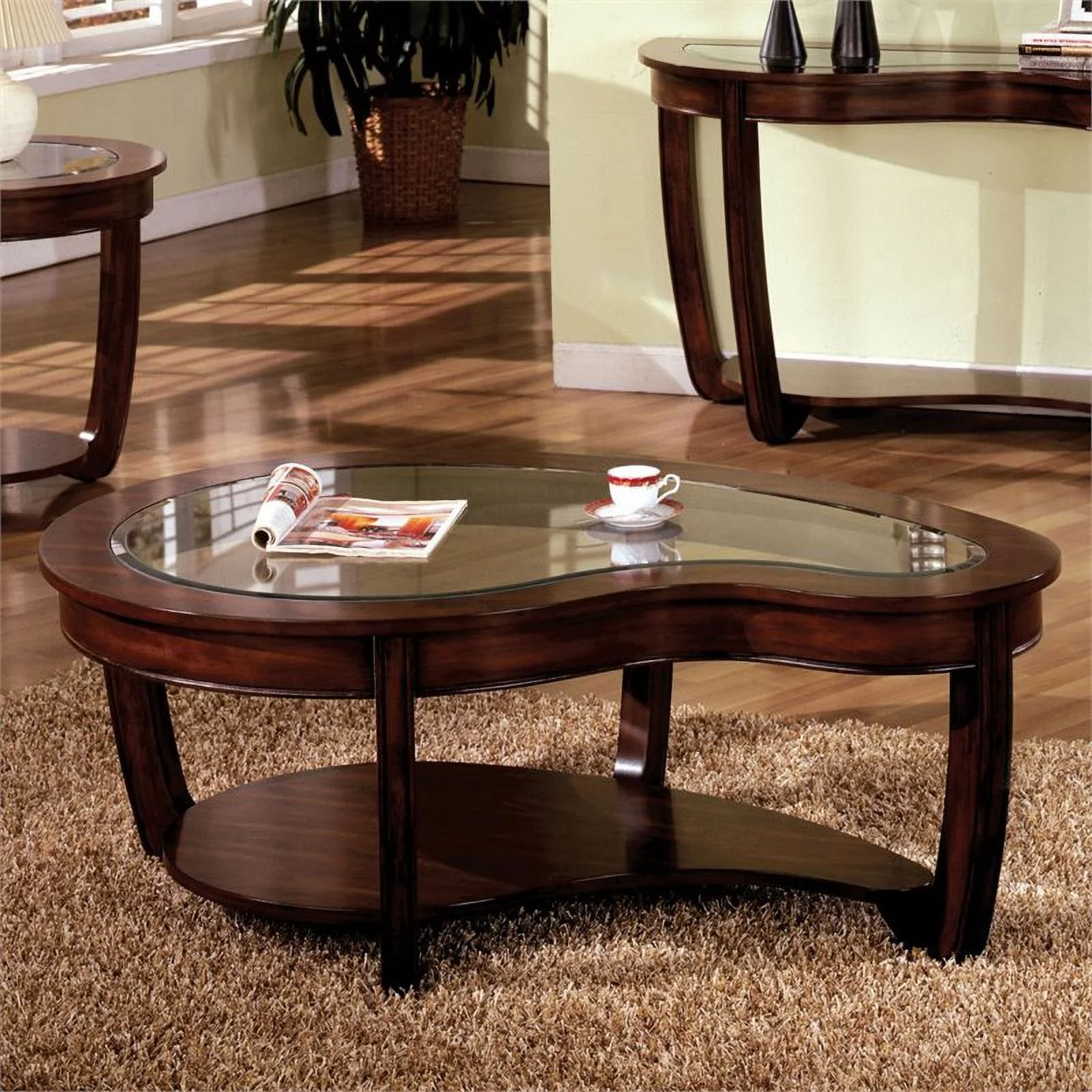Bowery Hill Coffee Table in Dark Cherry