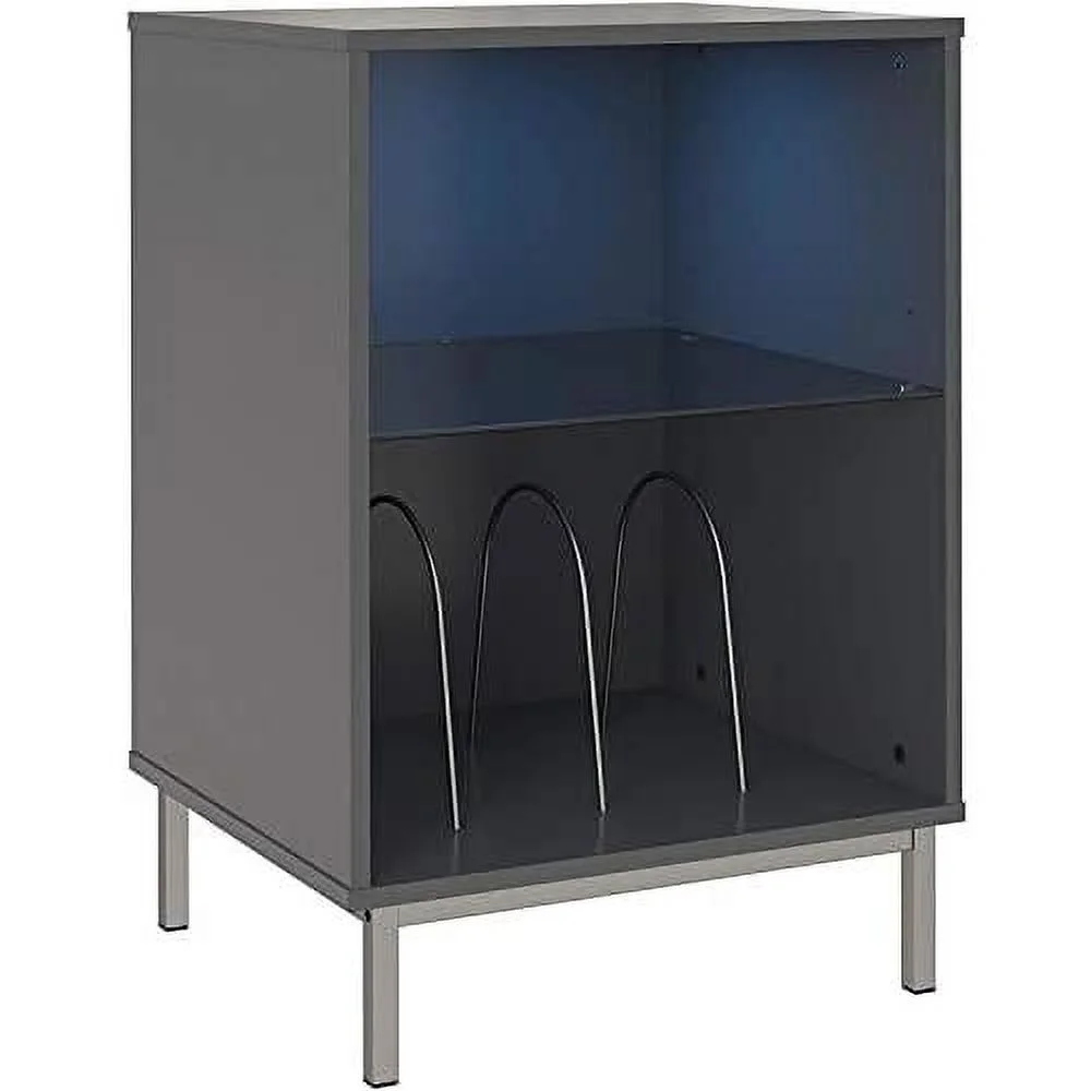 Contemporary Turntable Stand In Graphite Gray