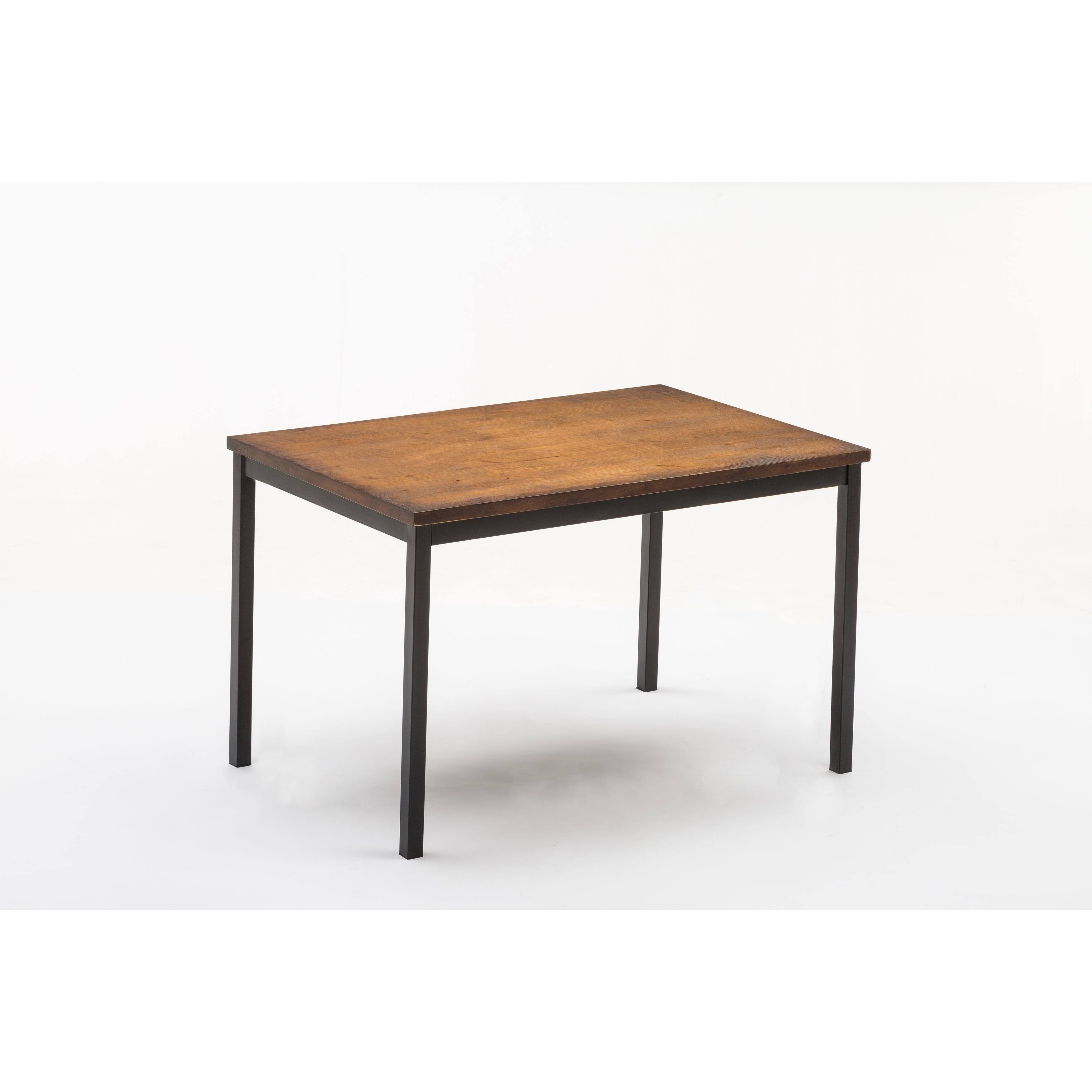 Boraam Americano Dining Table, Distressed Black Walnut