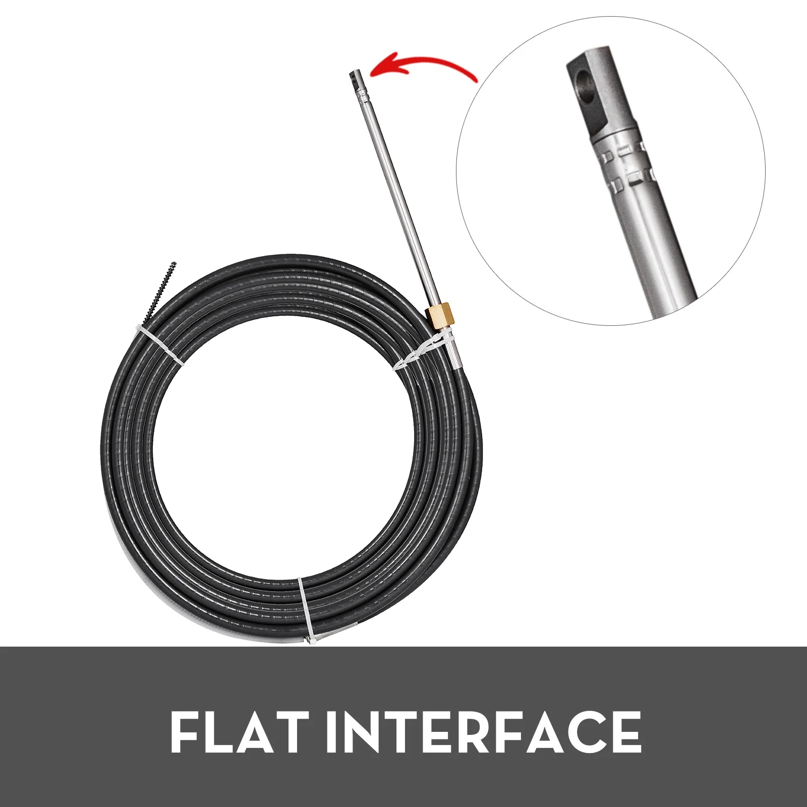 VEVOR Outboard Steering Kit 16in Boat Steering Cables 16 Feet Boat Steering System 3/4in Shaft for Boats