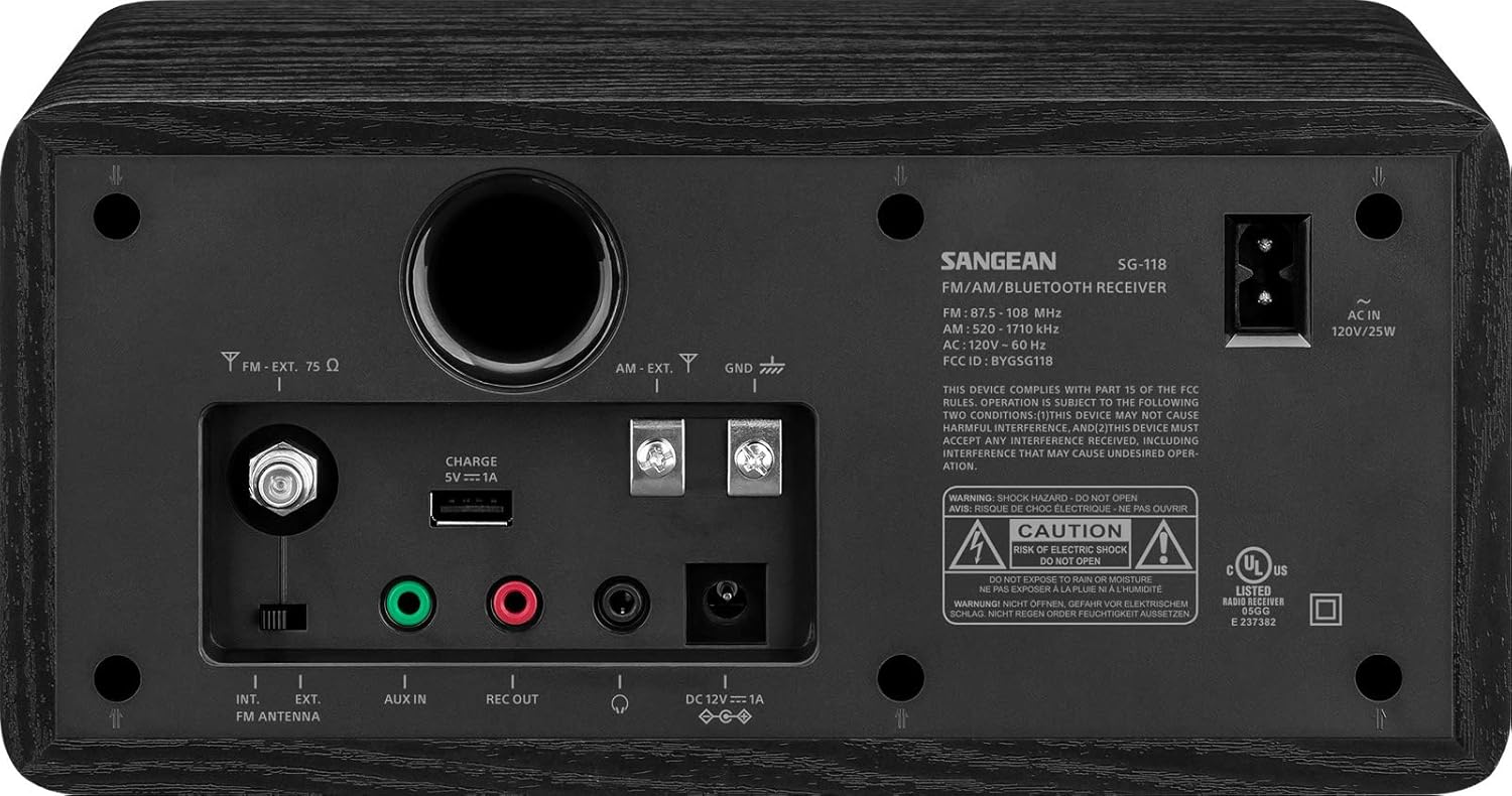 Sangean SG-118 Retro AM/FM Bluetooth Wooden Cabinet Radio