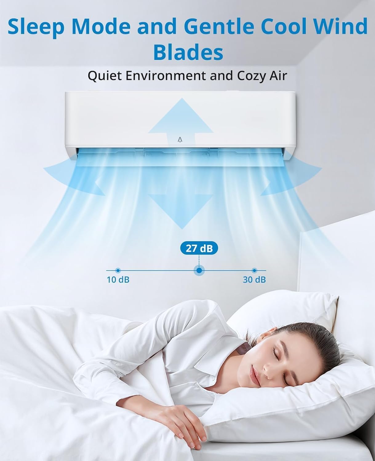 Split Air Conditioner 12,000Btu, ACONEE Split AC/Heating System 23 SEER Split-System Air Conditioner Inverter Wall Mount Ductless Split A/C, Cools Up to 750 Sq. Ft, Full 16.4 ft Installation Kits
