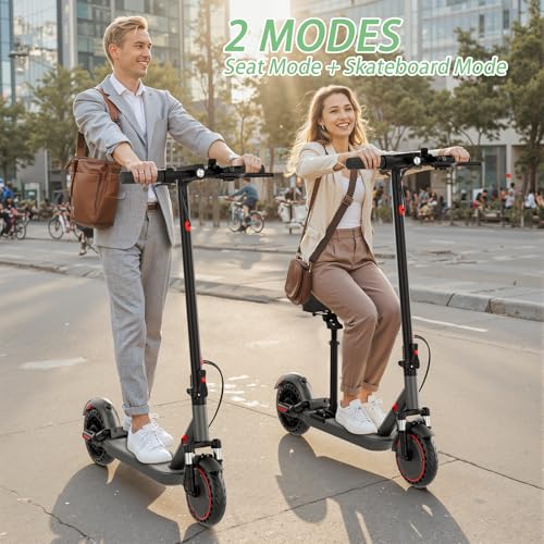 KEQ Electric Scooter for Adults Commuting, Foldable and Portable 8.5"/10" Tires,19/22Mph,350W/500W Motor, 21-30 Miles Range,Foldable E-Scooter with Dual Brake and Suspension,APP Control（K01Pro/KL09）