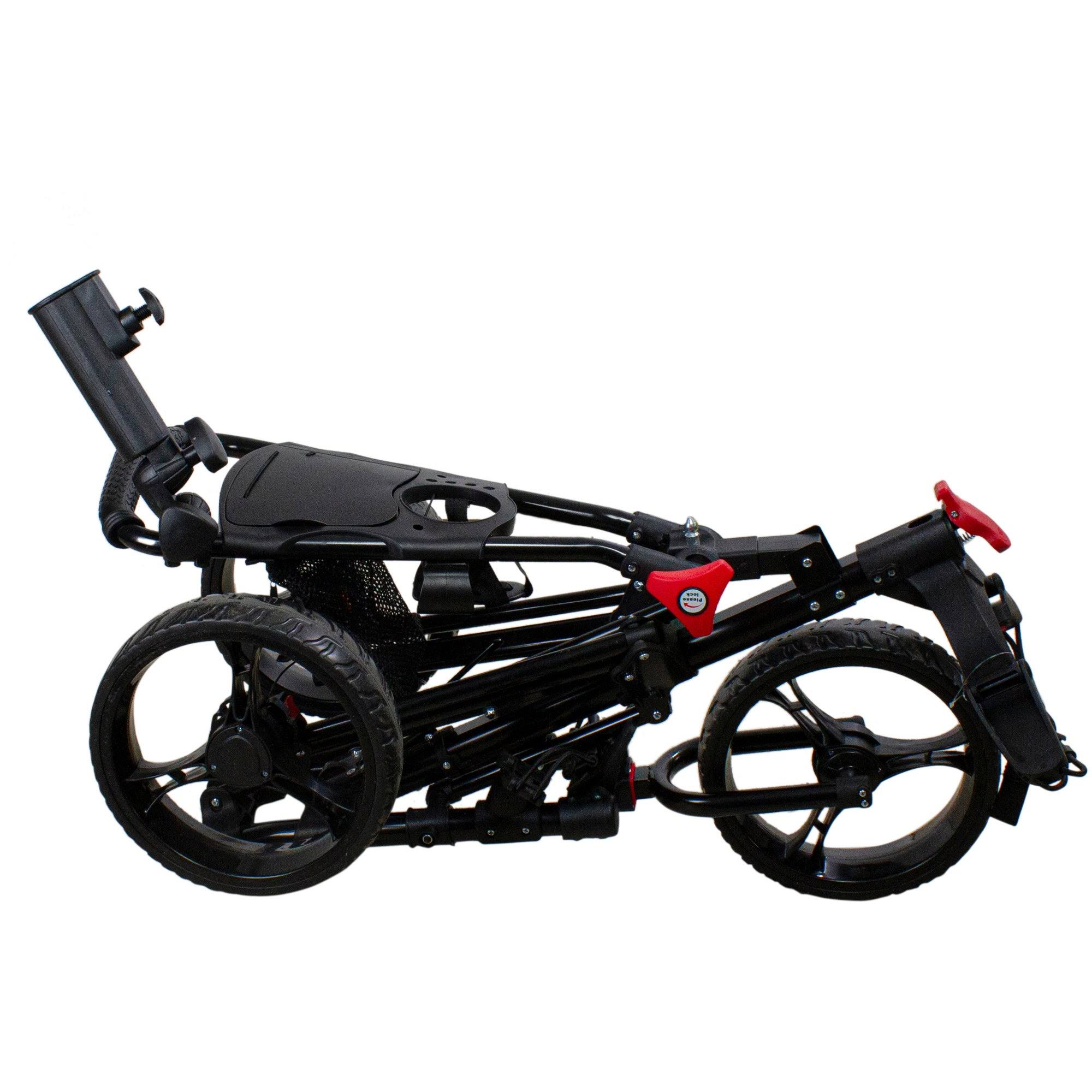 48x22 Black Easy Folding 3 Wheel Golf Bag Push Cart