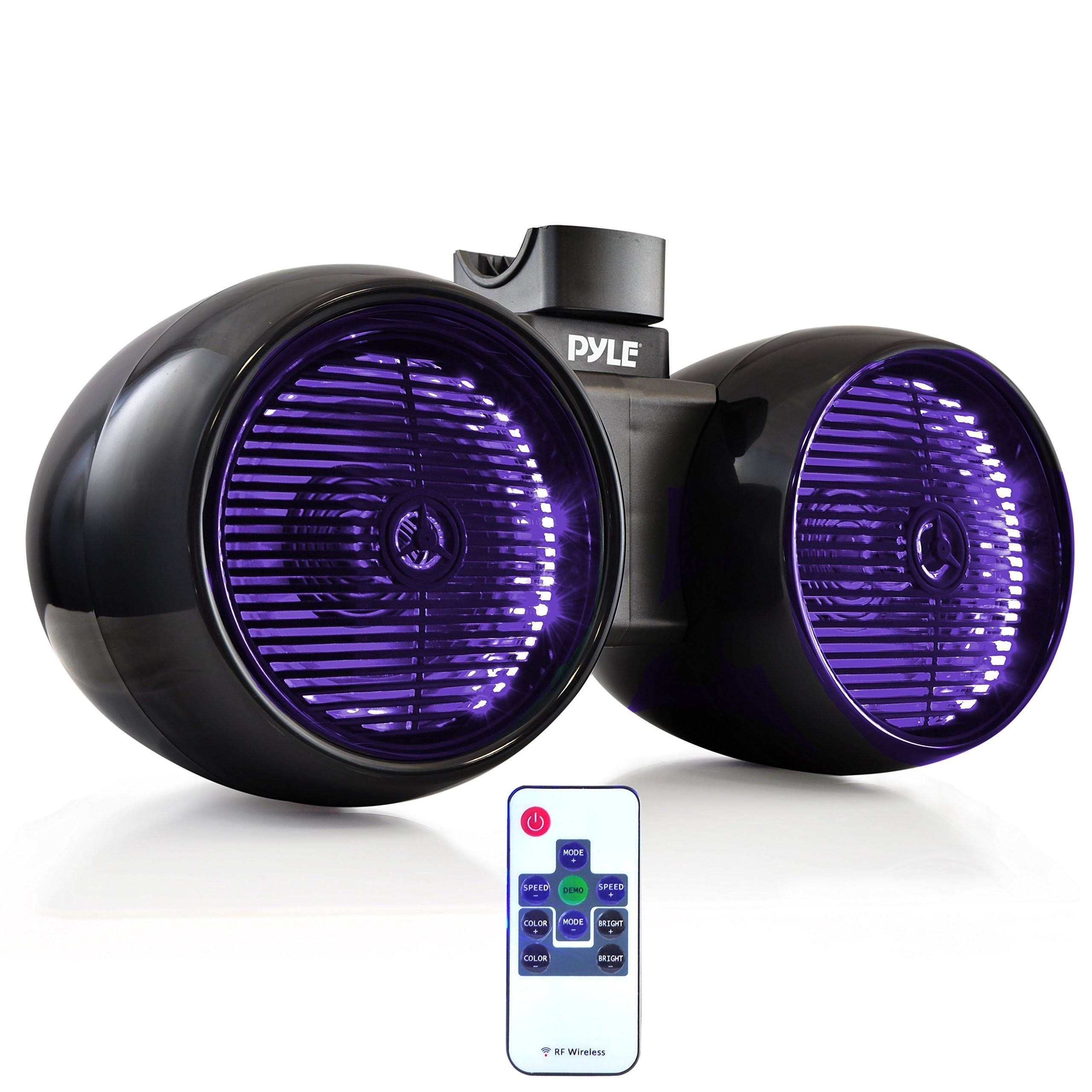 Pyle Dual Marine Tower Speakers, Wakeboard Water Resistant Sound System PLMRWB852LEB