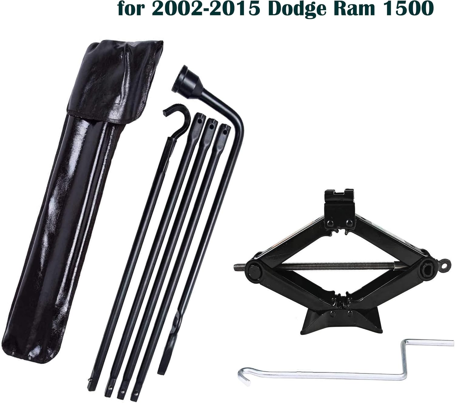 Truck Spare Tire Tool Kit Iron Replacement for Ford F-250 F-350 F-450 F-550 Super Duty (2003-2007) & Scissor Car Jack 2 Ton/105-385mm Capacity