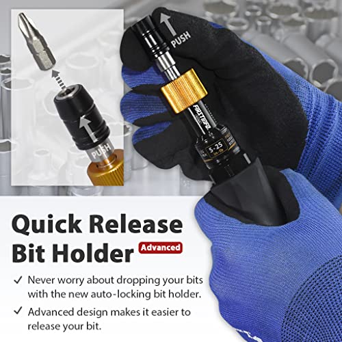 FIRSTINFO Precision Certified Torque Limiting Screwdriver, 1/4 Inch Hex Bit Holder