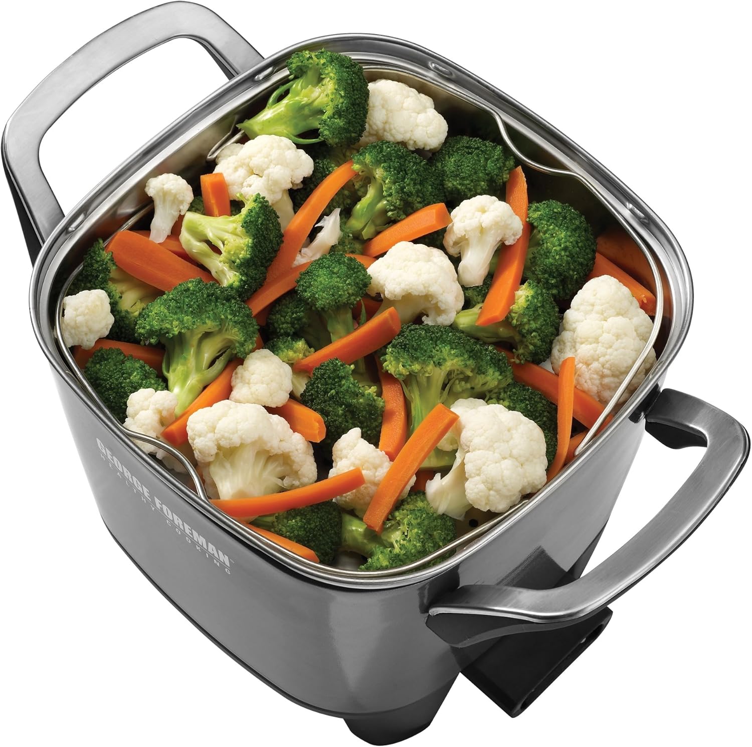 George Foreman RC0010B Smart Kitchen 30-Cup Digital Multicooker with Sear Setting,Black