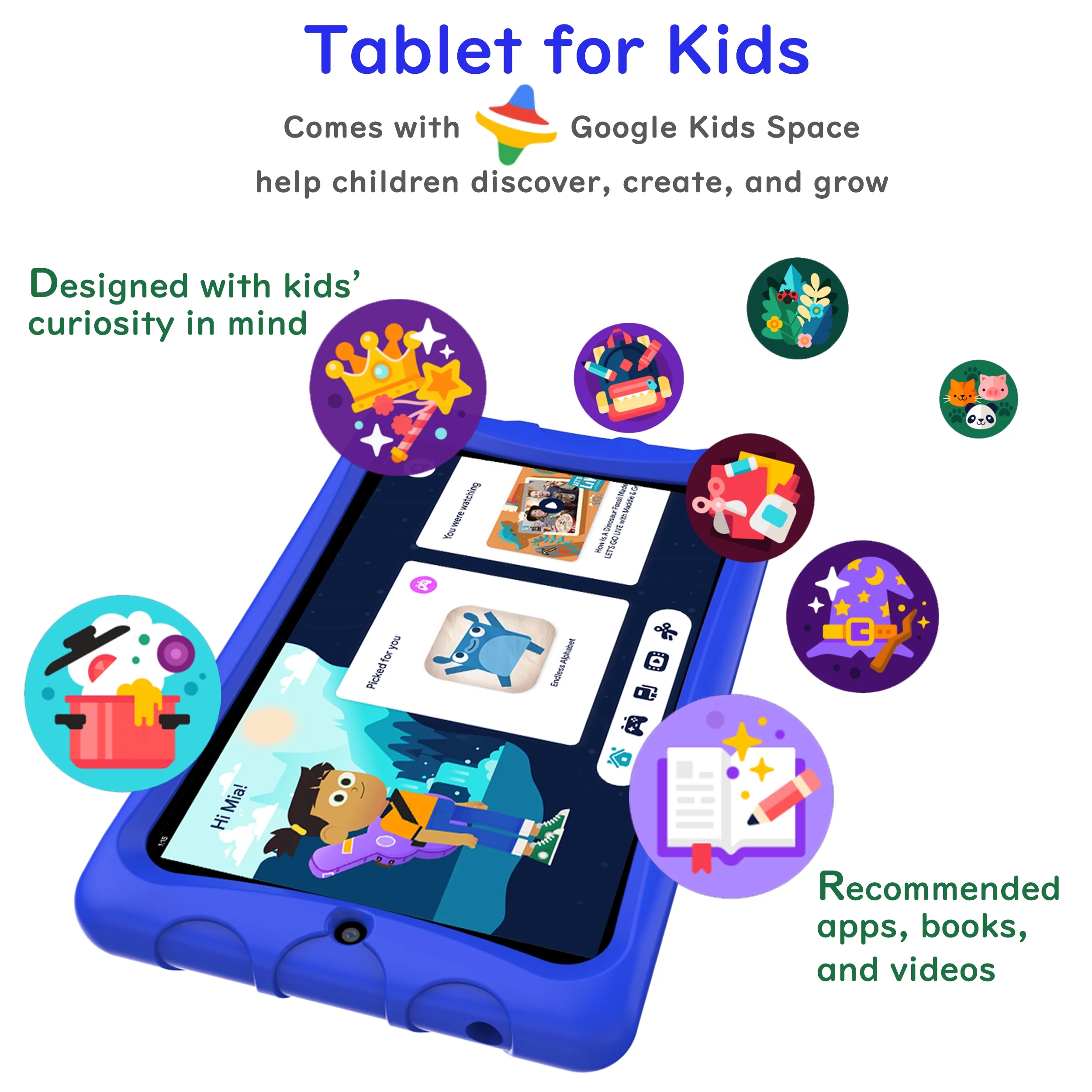 onn. 10.1" Kids Tablet, 32GB (2022 Model) - Violet