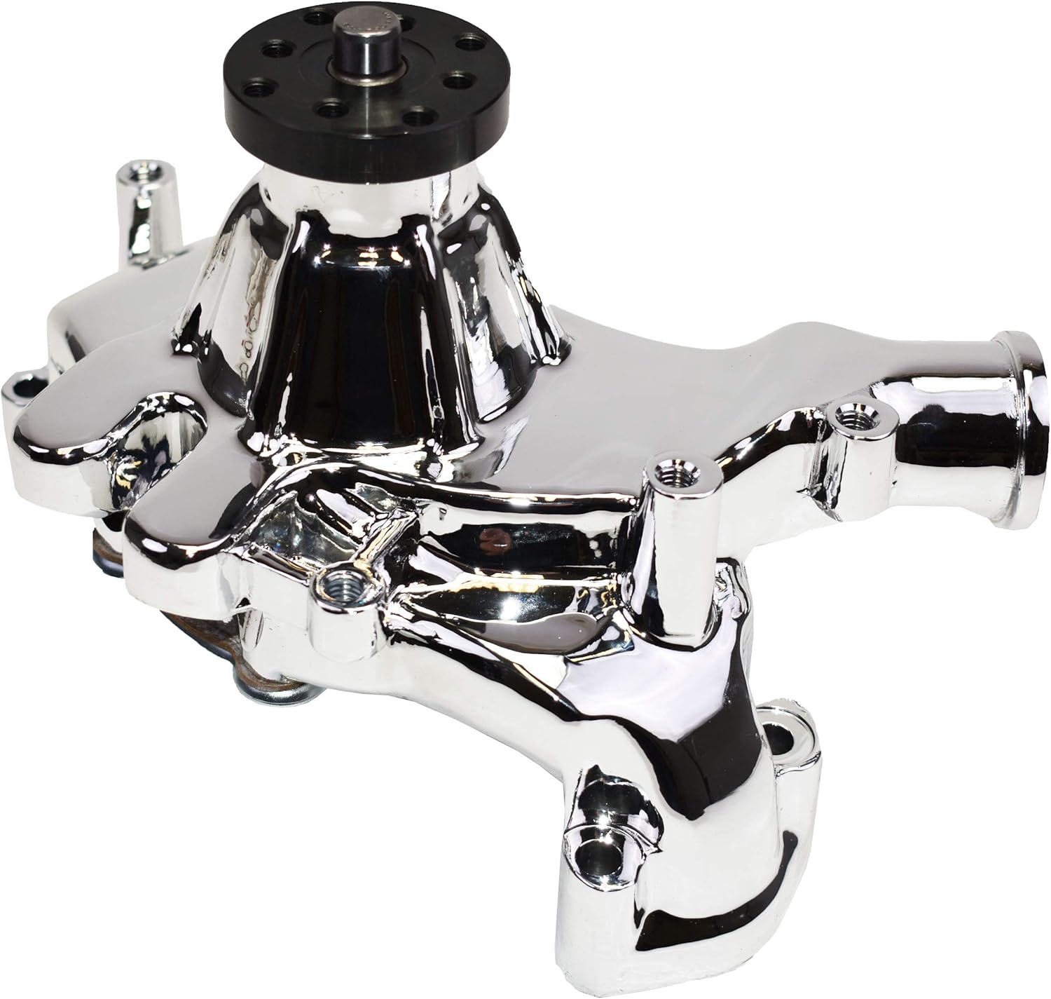 A-Team Performance - 8-Blade Aluminum 5/8" Volume Long Water Pump - Compatible with Big Block Chevrolet 396 402 427 454 Chrome