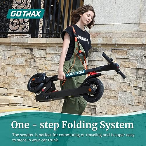 Gotrax Electric Scooter for Adult, 350/500W Motor, Max 18/38 Mile and 20MPH Speed,10" Pneumatic Tire, 36V/48V Big Battery All Aluminum Body, Large LED Display Foldable Commuting E Scooter for Adult