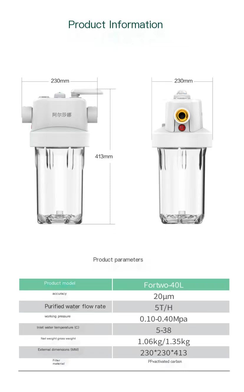 阿尔莎娜Pre Filter Household Mini Whole House Purifier Water Filtration Equipment