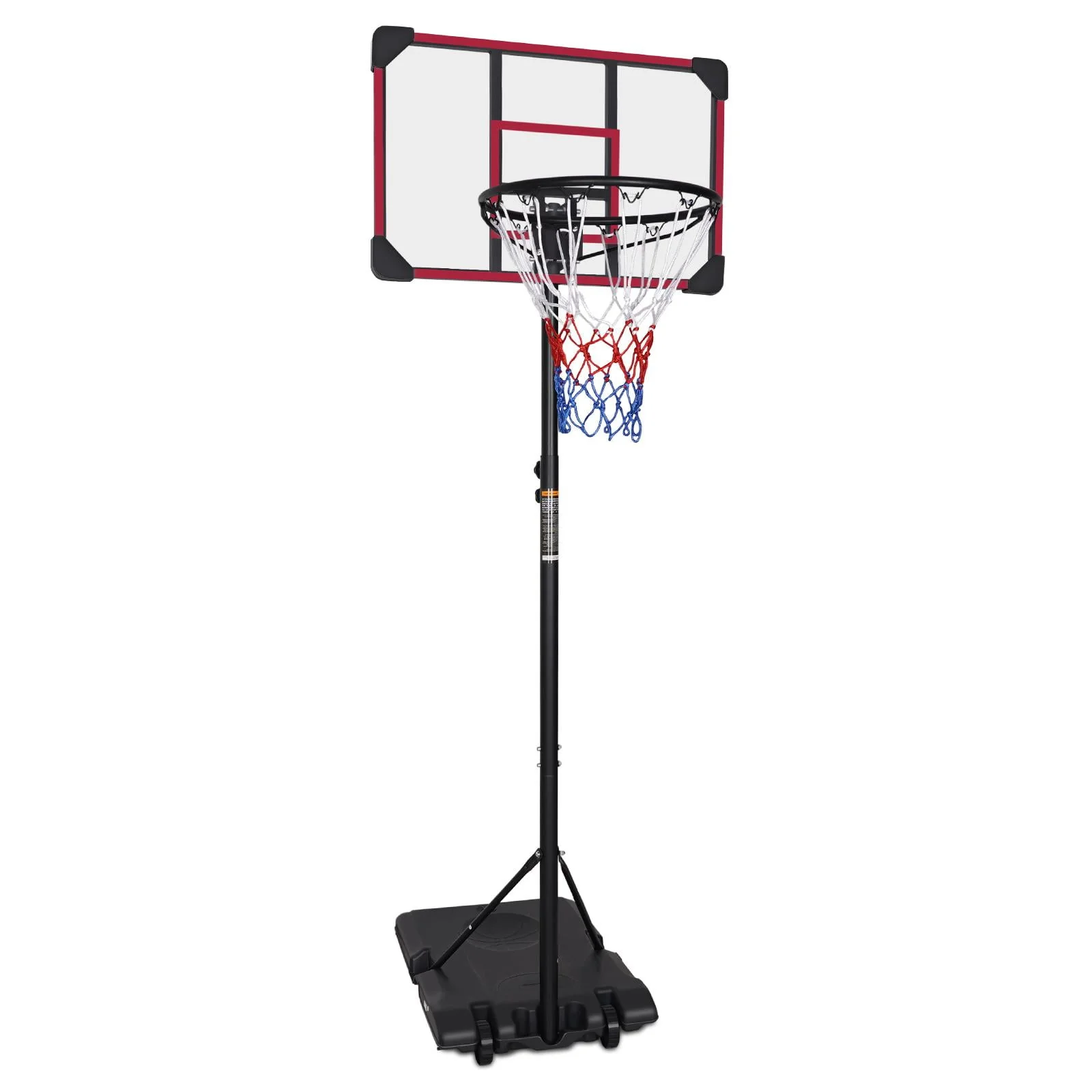 HooKung Portable Basketball Hoops Height Adjustable 5.6ft -7ft Basketball System 28'' Backboard with Wheels for Teenagers Youth Indoor Outdoor Use