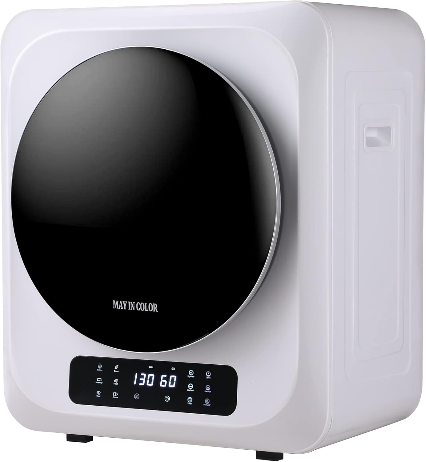 Portable Dryer for Apartments, Front Load 120 V Electric Dryer with Smart Moisture Sensor, LCD Control Panel Tumble Portable Clothes Dryer Machine with Stainless Steel Drum ,8.8 lbs, for Apartment & Dorm & Home 850W, White