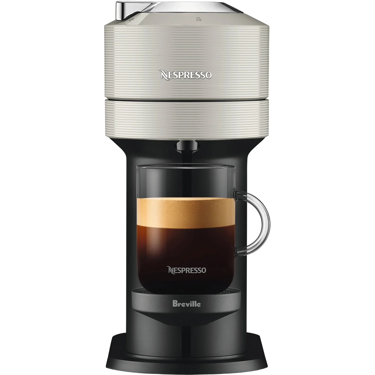Breville Vertuo Next Coffee and Espresso Maker in Light Gray