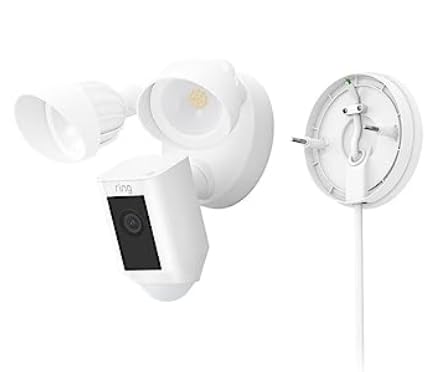 Ring Floodlight Cam Wired Plus with motion-activated 1080p HD video, Black (2021 release)