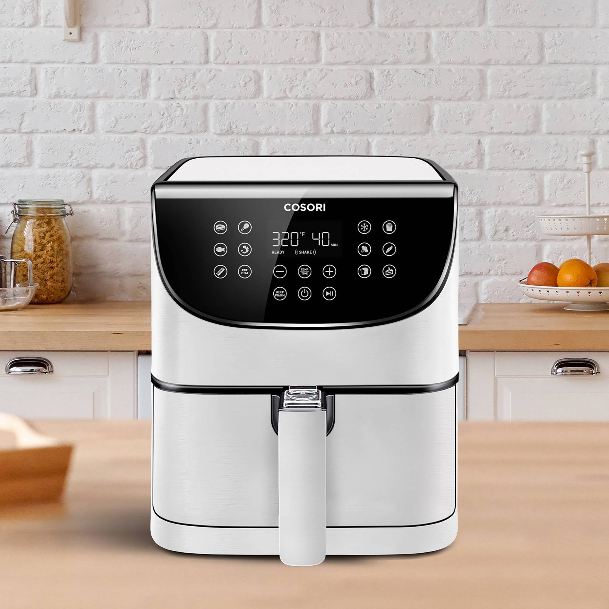 Cosori Premium 3.7 qt. Air Fryer u0026 Skewer Rack Set - White